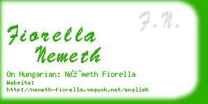 fiorella nemeth business card